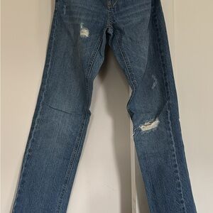 Classic Blue Distressed Women's Jeans